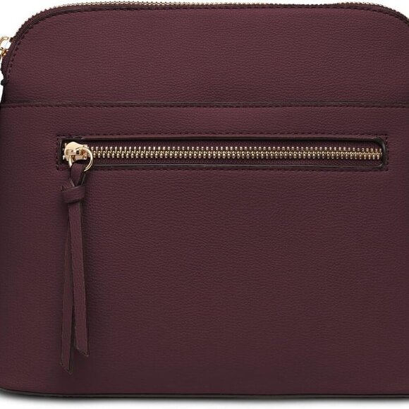 Small Crossbody Bag, Dome Shoulder Bag with Zipper Pocket Adjustable Strap - Picture 1 of 6
